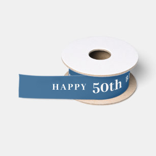 Celebrate 50: Joyful Birthday Blue Ribbon