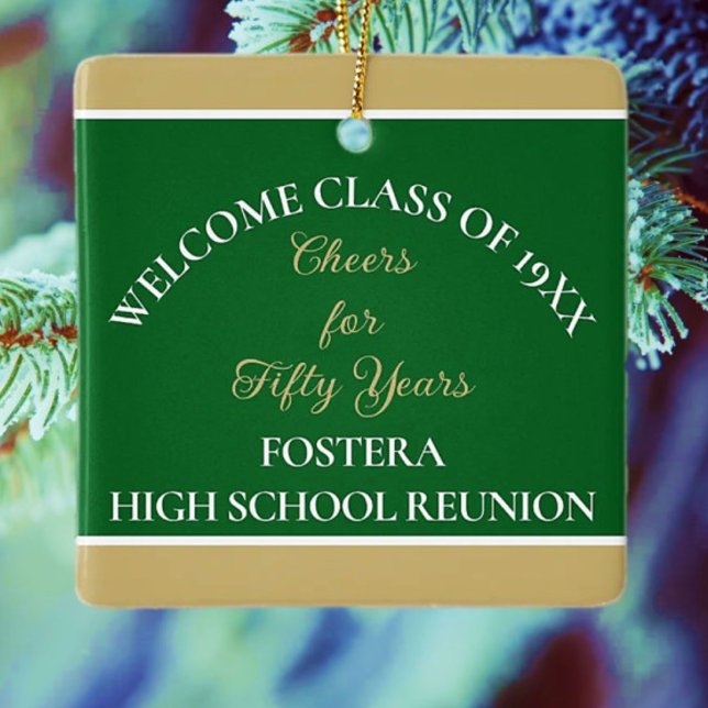 Celebrate! 50th Class Reunion  Ceramic Ornament (Creator Uploaded)