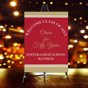 Celebrate! 50th Class Reunion party Foam Board