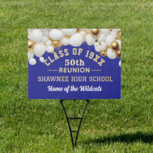 Celebrate! 50th Class Reunion Party yard Sign