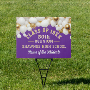 Celebrate! 50th Class Reunion Party yard Sign