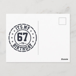 Celebrate 67 Years: Grandpa & Grandma's Birthday Postcard