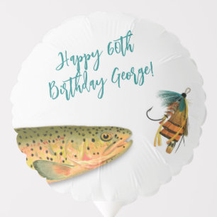 Celebrate a Fisherman Trout Fly Fishing Jig Balloon