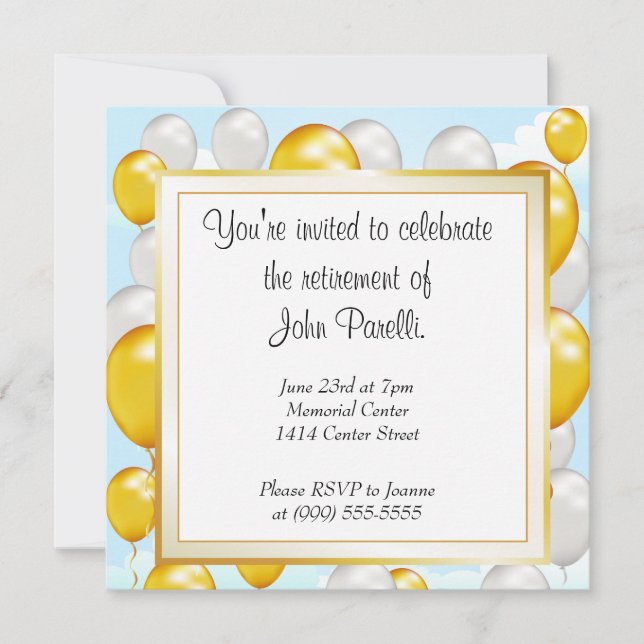 Celebrate a Retirement Invitation (Front)