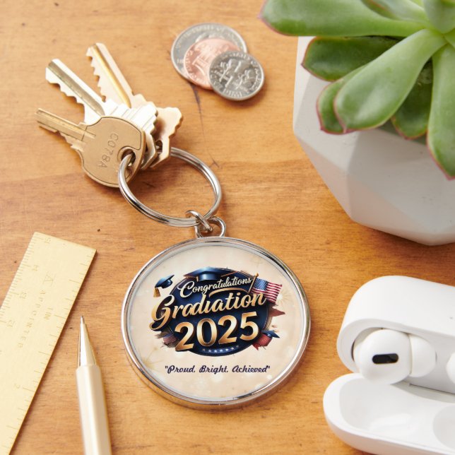 "Celebrate Academic Pride" Keychain (Desk)