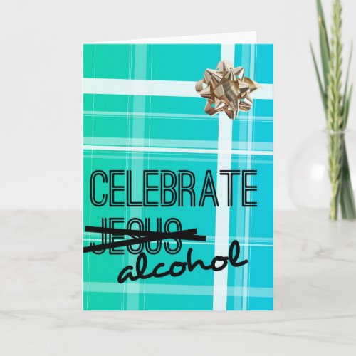 Celebrate Alcohol Holiday Card