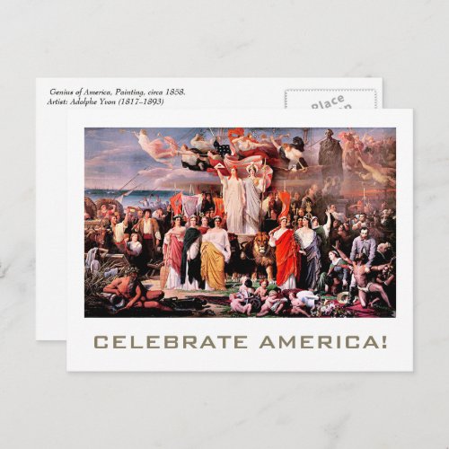 Celebrate America 4th of July Fine Art Postcard