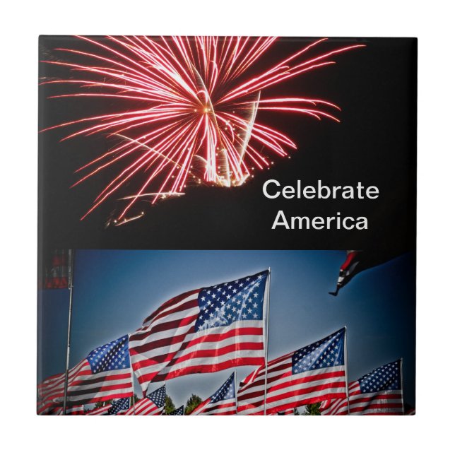 Celebrate America  Ceramic Tile (Front)