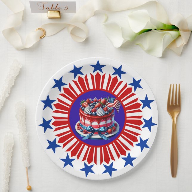 Celebrate America Paper Plate (Wedding)