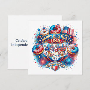 Celebrate America’s 250th birthday with donut Holiday Card