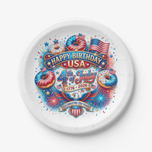 Celebrate America’s 250th birthday with donut Paper Plates