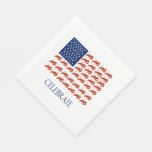 Celebrate American Flag Lobster Napkins