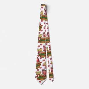 Celebrate American Football Hearts Neck Tie