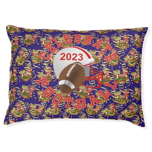 Celebrate American Football Sport Party Time  Pet Bed