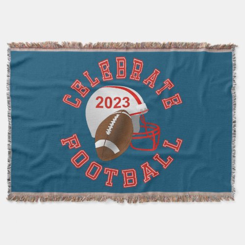 Celebrate American Football  Throw Blanket