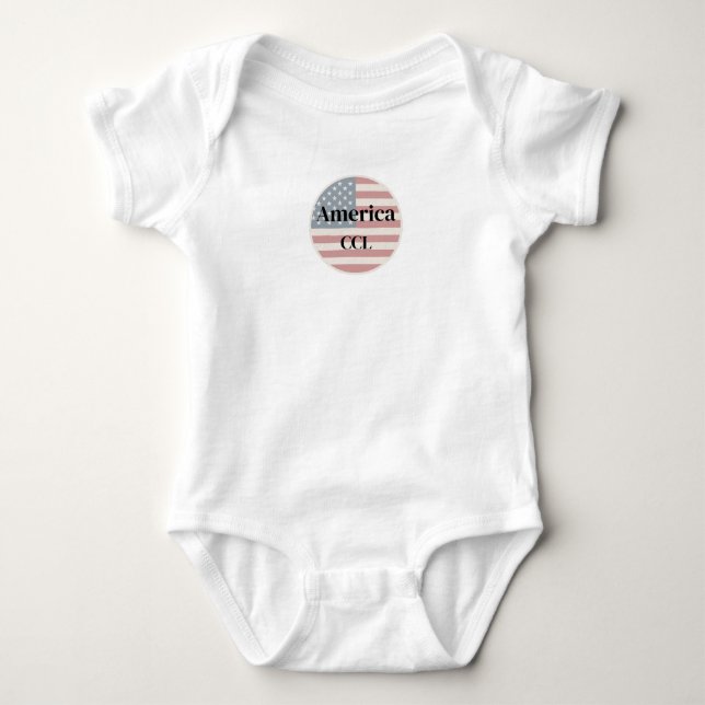 Celebrate America's 250th Anniversary Baby Bodysuit (Front)