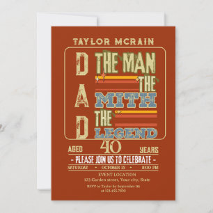 Celebrate Any Age: The Man, The Myth, The Legend Invitation