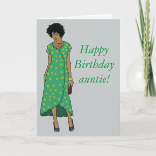 Happy Birthday Aunt African American American Aunt Cards | Zazzle