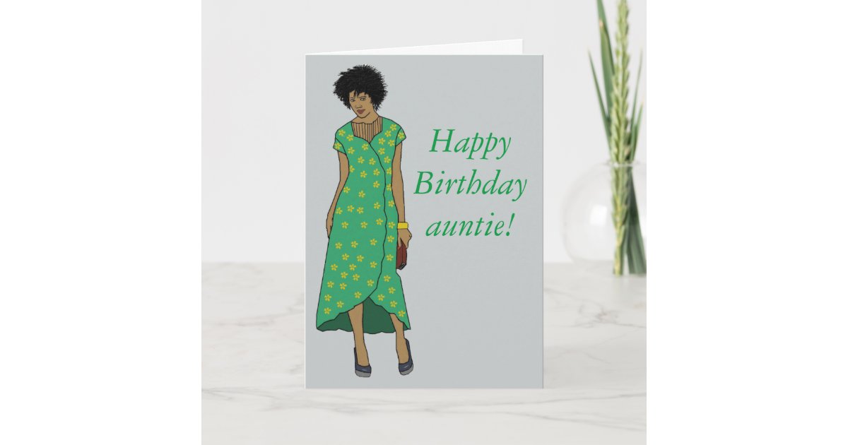 African American Happy Birthday Auntie Images Celebrate Auntie Card | Zazzle