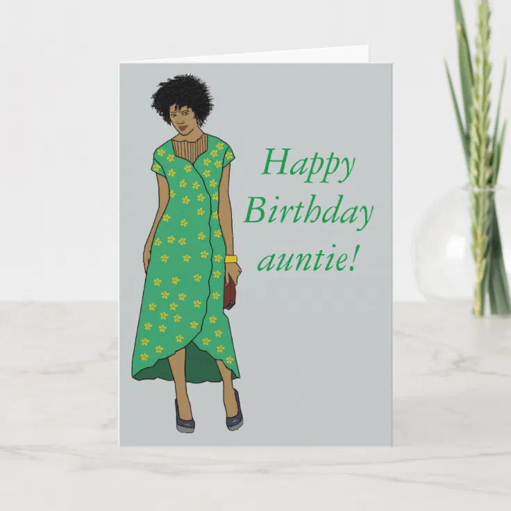 Happy Birthday Auntie Black Images Celebrate Auntie Card | Zazzle