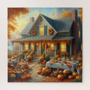 Celebrate Autumn's Bounty with Cozy Charm Jigsaw Puzzle