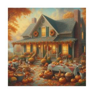 Celebrate Autumn's Bounty with Cozy Charm Wood Wall Art