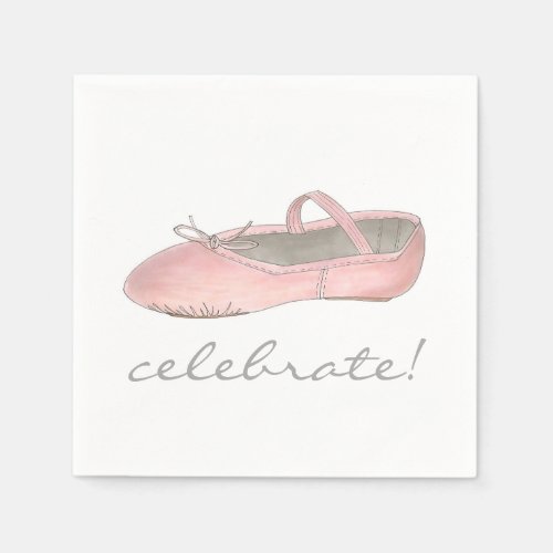 Celebrate Ballerina Ballet Dance Recital Birthday Paper Napkins