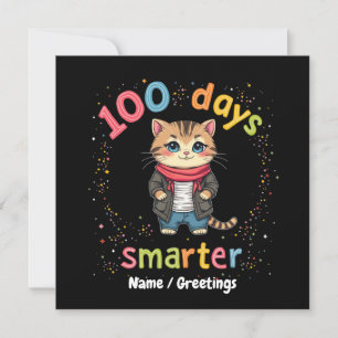 Celebrate Being "100 Days Smarter"  Customizable Invitation
