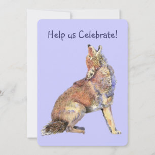 Celebrate Birthday Party Howling Coyotes Fun Invitation