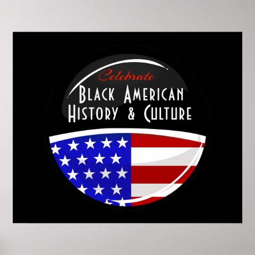 Celebrate Black American History Glossy Emblem Poster