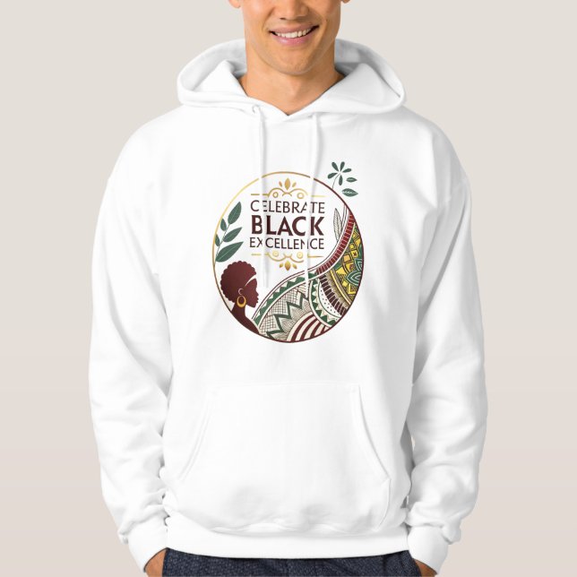 Celebrate Black Excellence – hoodie Gold & Black  (Front)