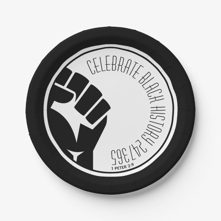 CELEBRATE BLACK HISTORY 247365 BHM Custom Paper Plate