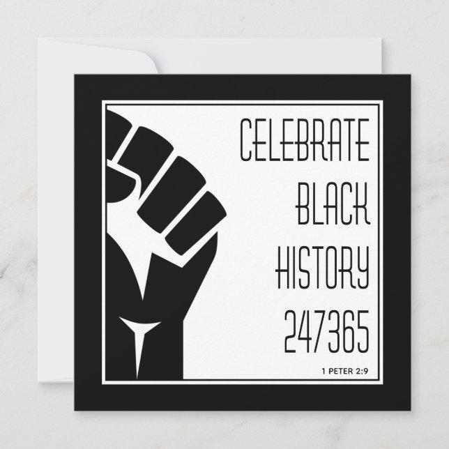 CELEBRATE BLACK HISTORY 247365 Power Fist Custom (Front)