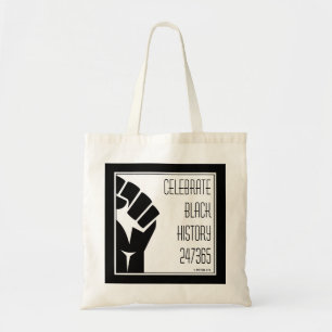 CELEBRATE BLACK HISTORY 247365 Power Fist Custom Tote Bag
