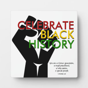 CELEBRATE BLACK HISTORY Christian Scripture Plaque