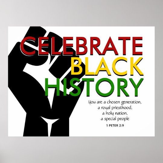 CELEBRATE BLACK HISTORY Christian Scripture Poster