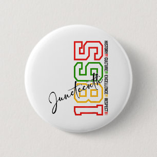 Celebrate Black History Juneteenth African America Button