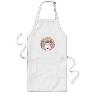 Celebrate Black History, Melanated Strong Woman Long Apron