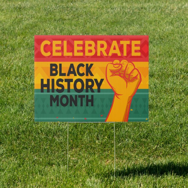 celebrate black history month 2022 sign (Insitu)