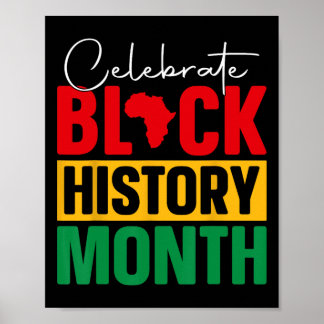Celebrate Black History Month African Black Pride  Poster