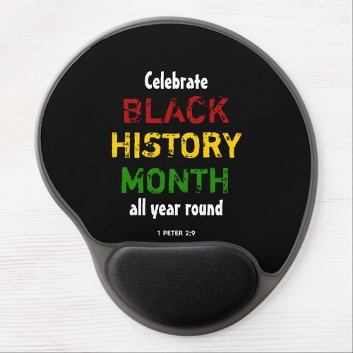 Celebrate Black History Month BHM Scripture Gel Mouse Pad