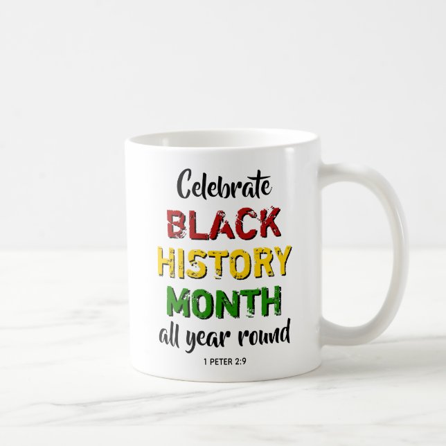 CELEBRATE BLACK HISTORY MONTH Christian Bible Coffee Mug (Right)