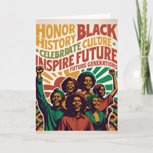 CELEBRATE BLACK HISTORY MONTH Customizable Card