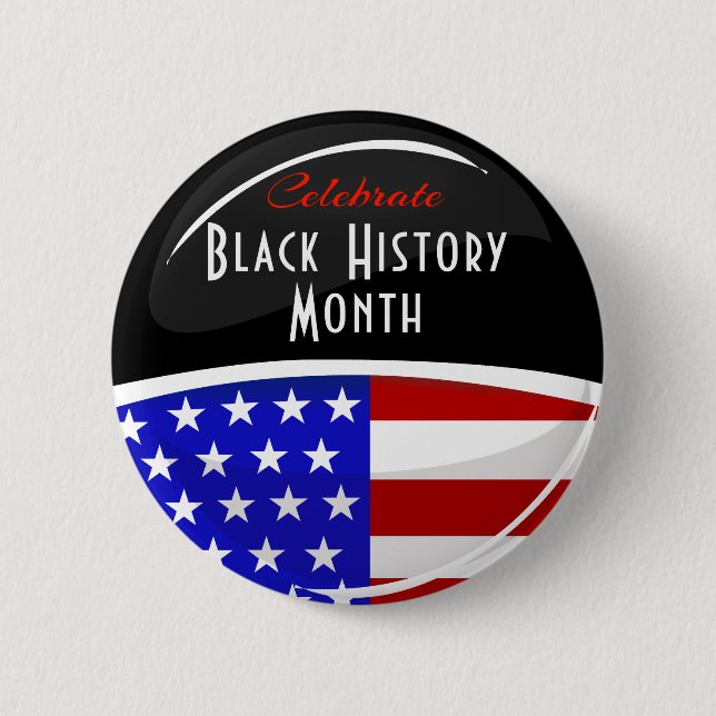 Celebrate Black History Month Event Pinback Button (Front)