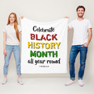 Celebrate Black History Month  Fleece Blanket