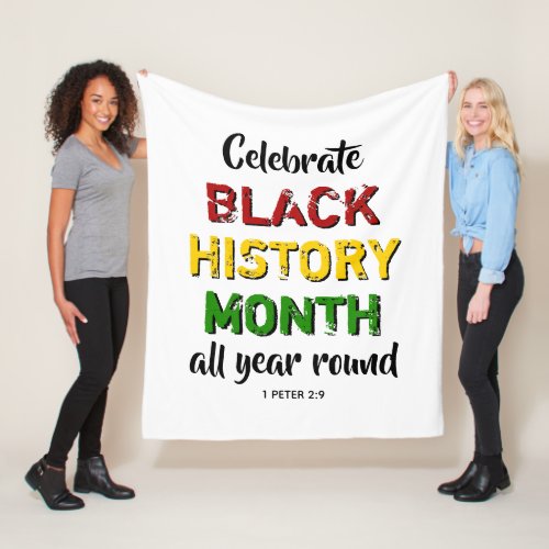 Celebrate Black History Month  Fleece Blanket
