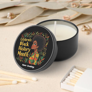 Celebrate Black History Month Honor Afro American Mini Candle Favors