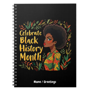 Celebrate Black History Month Honor Afro American Notebook