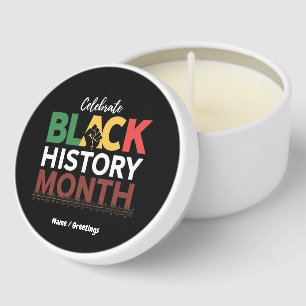 Celebrate Black History Month Honoring African  Mini Candle Favors