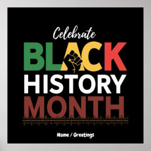 Celebrate Black History Month Honoring African  Poster